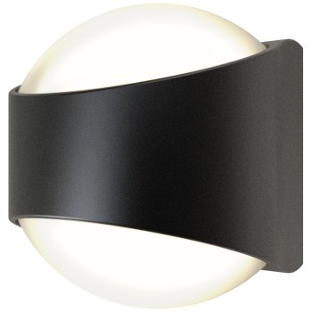 Ansell Lighting AMISACU/BL/CW Misano Curve 11W 4000K IP65 Black Up/Down LED Wall Light
