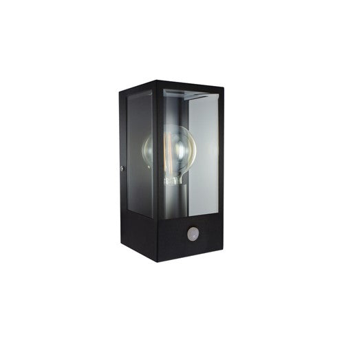 Integral LED Outdoor Decorative Wall Light Contemporary Lantern Sensor Ip44 1Xe27 Black Integral - ILDEA037