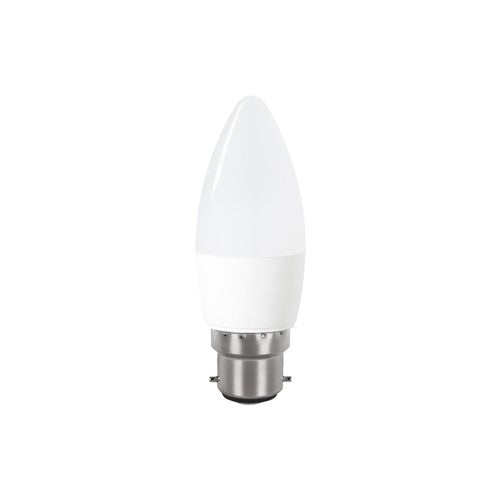 Integral LED Candle Bulb B22 470Lm 4.9W 4000K Non-Dimm 250 Beam Frosted Integral - ILCANDB22NE082