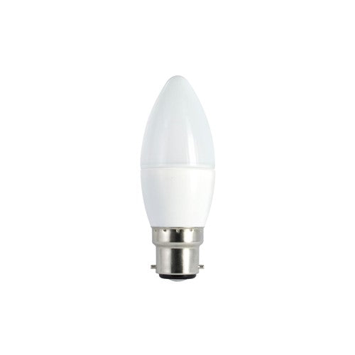 Integral LED Candle Bulb B22 470Lm 4.9W 4000K Dimmable 280 Beam Frosted Integral - ILCANDB22DE092