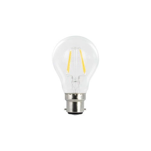 Integral LED Omni Filament Gls Bulb B22 470Lm 3.4W 4000K Non-Dimm 320 Beam Clear Full Glass Integral - ILGLSB22NE126