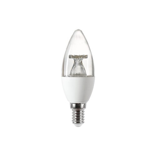 Integral LED Candle Bulb E14 470Lm 4.9W 4000K Non-Dimm 240 Beam Clear Integral - ILCANDE14NE089