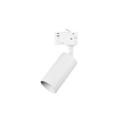 Integral LED Accentplus Spotlight S2 65Mm Diameter 130Mm Length Gu10 Led 3 Circuit Track Mounted Adjustable White Finish - ILNEV008