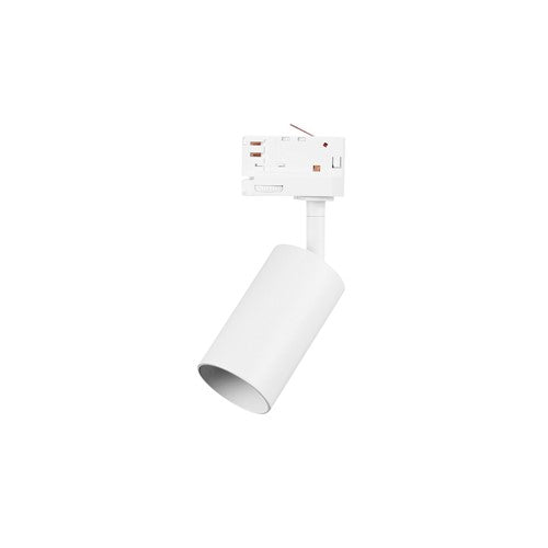 Integral LED Accentplus Spotlight S1 56Mm Diameter 100Mm Length Gu10 Led 3 Circuit Track Mounted Adjustable White Finish - ILNEV007
