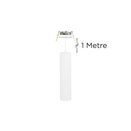 Integral LED Accentplus Spotlight S1 56Mm Diameter 235Mm Length Gu10 Led Recessed Mounted 70Mm Cutout Suspended Pendant 1M Cable White Finish - ILNEV035