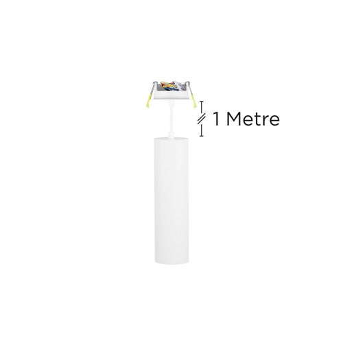Integral LED Accentplus Spotlight S2 65Mm Diameter 235Mm Length Gu10 Led Recessed Mounted 70Mm Cutout Suspended Pendant 1M Cable White Finish - ILNEV036