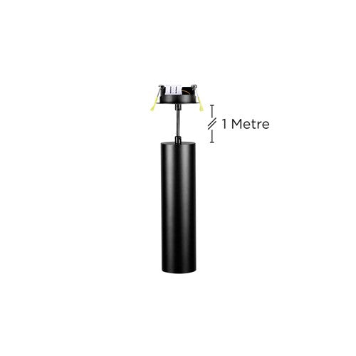 Integral LED Accentplus Spotlight S2 65Mm Diameter 235Mm Length Gu10 Led Recessed Mounted 70Mm Cutout Suspended Pendant 1M Cable Black Finish - ILNEV030