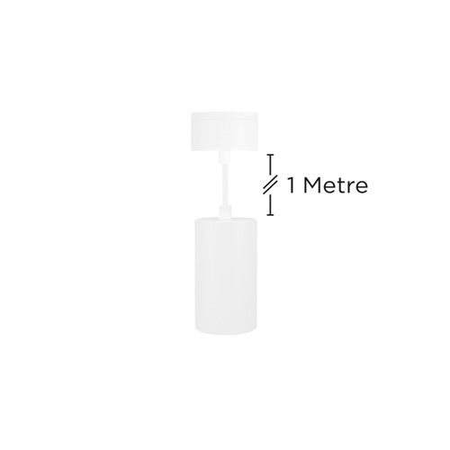Integral LED Accentplus Spotlight S1 56Mm Diameter 100Mm Length Gu10 Led Base Surface Mounted Suspended Pendant 1M Cable White Finish - ILNEV021