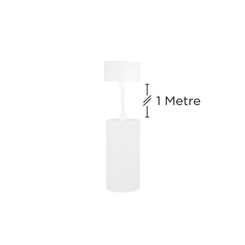 Integral LED Accentplus Spotlight S2 65Mm Diameter 130Mm Length Gu10 Led Base Surface Mounted Suspended Pendant 1M Cable White Finish - ILNEV022