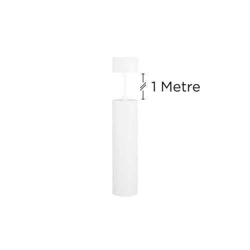 Integral LED Accentplus Spotlight S2 65Mm Diameter 235Mm Length Gu10 Led Base Surface Mounted Suspended Pendant 1M Cable White Finish - ILNEV024