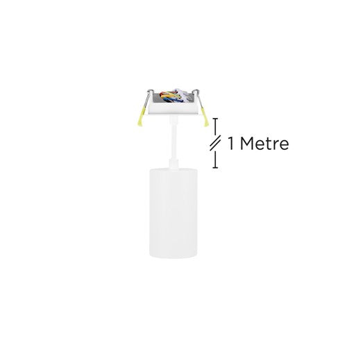 Integral LED Accentplus Spotlight S1 56Mm Diameter 100Mm Length Gu10 Led Recessed Mounted 70Mm Cutout Suspended Pendant 1M Cable White Finish - ILNEV033