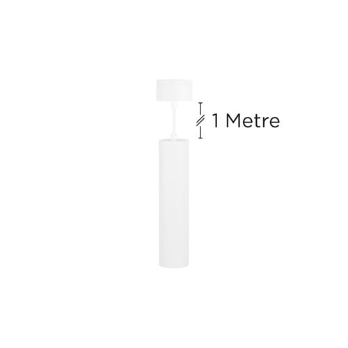 Integral LED Accentplus Spotlight S1 56Mm Diameter 235Mm Length Gu10 Led Base Surface Mounted Suspended Pendant 1M Cable White Finish - ILNEV023