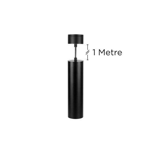 Integral LED Accentplus Spotlight S2 65Mm Diameter 235Mm Length Gu10 Led Base Surface Mounted Suspended Pendant 1M Cable Black Finish - ILNEV018