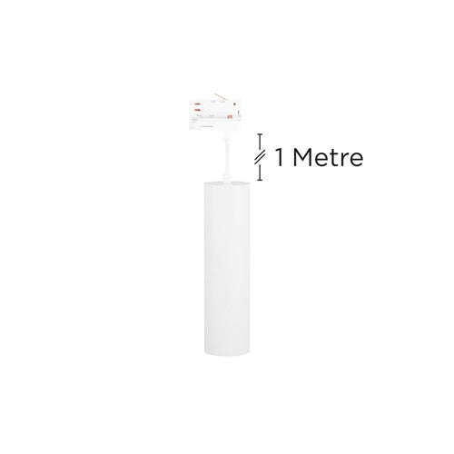 Integral LED Accentplus Spotlight S2 65Mm Diameter 235Mm Length Gu10 Led 3 Circuit Track Mounted Suspended Pendant 1M Cable White Finish - ILNEV012