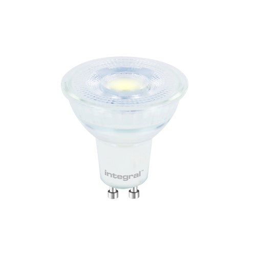 Integral LED Glass Gu10 5 Pack 450Lm 5.6W 4000K Dimmable 36 Beam Integral - ILGU10DE087-5