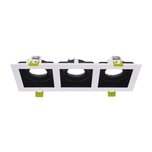 Integral LED Accentplus Gimbal Downlight For 3 X Led Gu10 255X90Mm Cutout Front Bulb Entry ±30° Tiltable 365° Adjustment - ILDL90N017