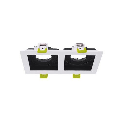 Integral LED Accentplus Gimbal Downlight For 2 X Led Gu10 170X90Mm Cutout Front Bulb Entry ±30° Tiltable 365° Adjustment - ILDL90N016