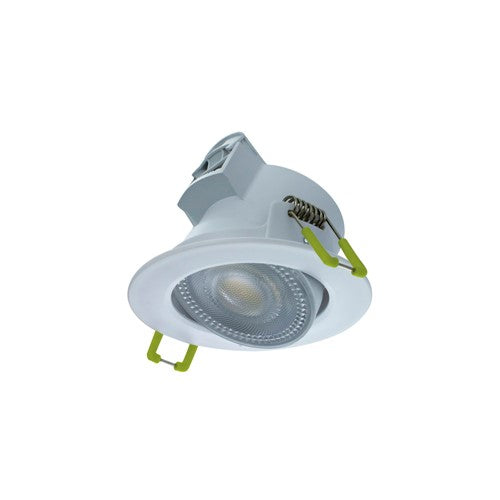 Integral LED Compact Eco Led Downlight Ip44 30 Deg Tiltable 5.5W 550Lm 3000/4000/6500K Switchable Cct 100Lm/W 38 Deg Beam Dimmable 68Mm Cut Out - ILDL68G006