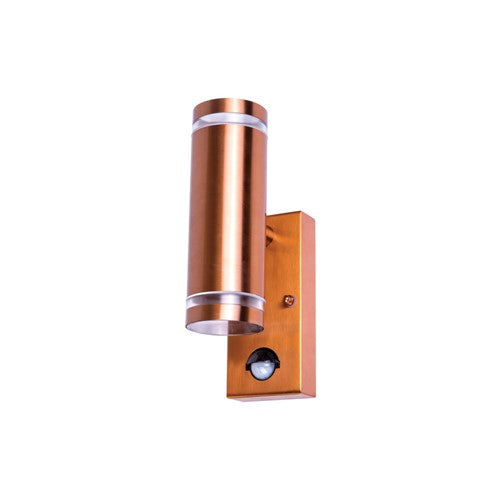 Integral LED Outdoor Stainless Steel Up And Down Wall Light Pir Ip54 2Xgu10 Copper Integral - ILDED049
