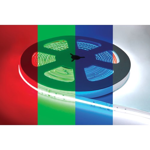 Integral LED Cob High Uniformity Pro Strip Ip20 5M Pack Rgb+W 4000K 24V 15W/M 1344Led/M 12Mm Width Built-In Steel Lining - ILSTRGBWA345E