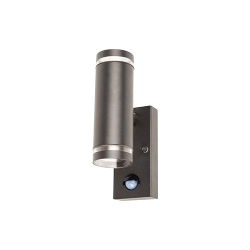 Integral LED Outdoor Stainless Steel Up And Down Wall Light Pir Ip54 2Xgu10 Anthracite Grey Integral - ILDED062