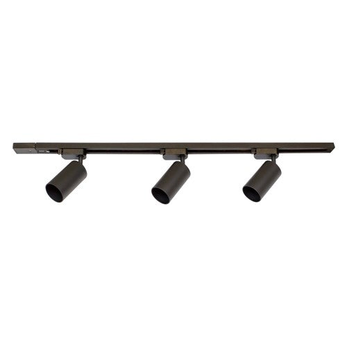 Integral LED 3Ft Single Circuit Track Starter Kit Including 3 X Gu10 Spotlights And Live Feed And End Cap Black Finish - ILNEV046