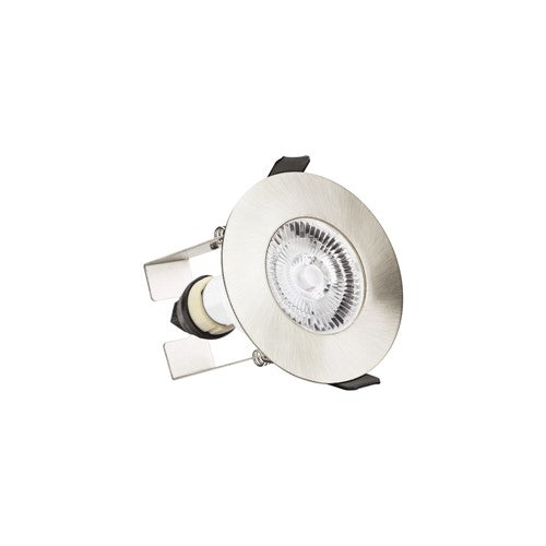 Integral LED Evofire Fire Rated Downlight 70Mm Cutout 3Pack Ip65 Satin Nickel Round +Gu10 Holder & Insulation Guard Integral - ILDLFR70D004-3