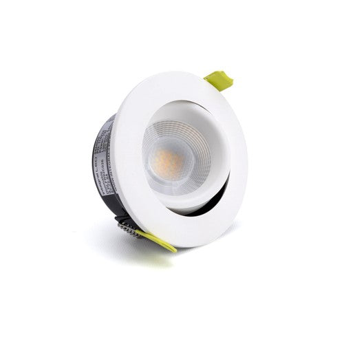 Integral LED Luxfire 2 Fire Rated Downlight 70Mm Cutout Ip65 30 Deg Tiltable 7W 840Lm 3000/4000/5000 Switchable Cct 120Lm/W 55 Deg Beam Dimmable White Integral - ILDLFR92C026