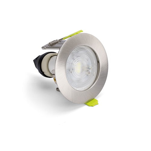 Integral LED Evofire Fire Rated Downlight Ip65 60Mm Cutout 72Mm Dia Satin Nickel Finish Includes Gu10 Holder - ILDLFR60D105