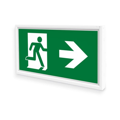 Integral LED Emergency Exit Box 1W 60Lm 3Hr Maintained Or Non-Maintained 30M Viewing Including Up Down Left Right Legends Dali Integral Led - ILEMES062