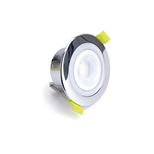 Integral LED Ecoguard Fire Rated Downlight 65Mm Cutout Ip65 600Lm 5W 3000/4000/5000K 38 Beam Dimmable 120Lm/W Polish Chrome - ILDLFR65M013