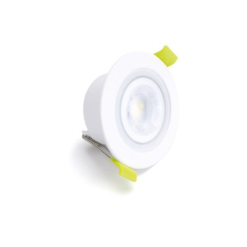 Integral LED Ecoguard Fire Rated Downlight 65Mm Cutout Ip65 600Lm 5W 3000/4000/5000K 38 Beam Dimmable 120Lm/W White - ILDLFR65M014