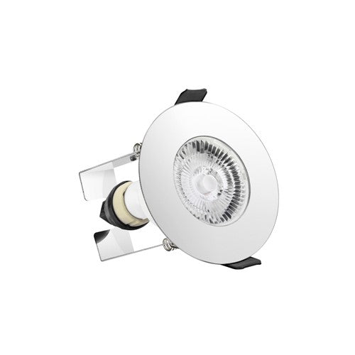 Integral LED Evofire Fire Rated Downlight 70Mm Cutout Ip65 Polished Chrome Round +Gu10 Holder & Insulation Guard Integral - ILDLFR70D018