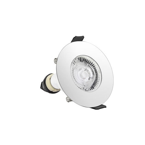 Integral LED Evofire Fire Rated Downlight 70Mm Cutout Ip65 Polished Chrome Round +Gu10 Holder Integral - ILDLFR70D017