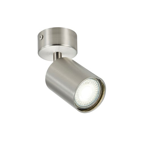 Integral LED Siena Indoor Ceiling Light Single Gu10 Spotlight Ip20 Satin Nickel Integral - ILDIA025