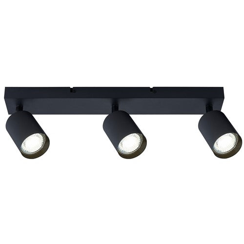 Integral LED Siena Indoor Ceiling Light 3 Way Gu10 Spotlight Bar Ip20 Black Integral - ILDIA016