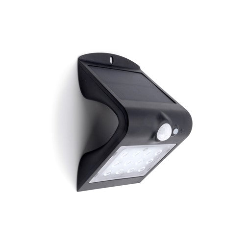 Integral LED True Solar Outdoor Wedge Wall Light Pir Ip65 220Lm 1.5W 4000K Black Integral - ILSWL001