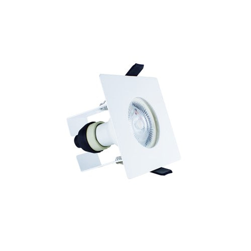 Integral LED Evofire Fire Rated Downlight 70Mm Cutout Ip65 White Square +Gu10 Holder & Insulation Guard Integral - ILDLFR70D009