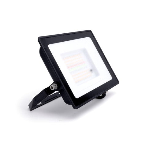 Integral LED Compact Slim Floodlight 50W 4000Lm Rgb+3000K 110 Beam 80Lm/W Ip65 Ik05 Black - ILFLE103