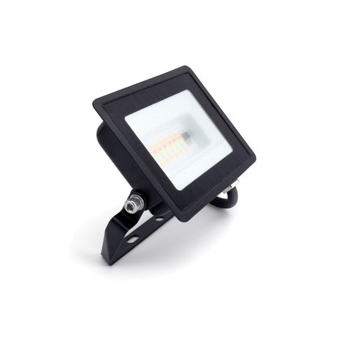 Integral LED Compact Slim Floodlight 10W 800Lm Rgb+3000K 110 Beam 80Lm/W Ip65 Ik05 Black - ILFLE100
