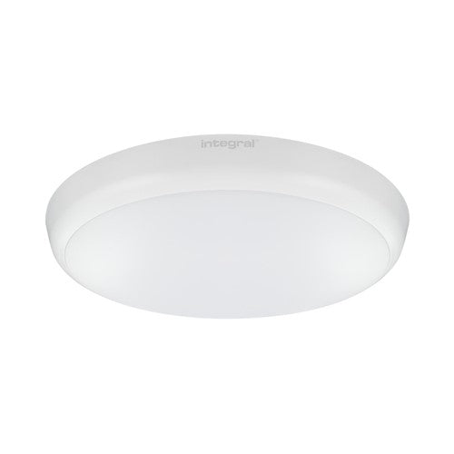 Integral LED Slimline Ceiling/Wall Light Emergency 3Hr 300Mm Dia Ip54 1584Lm 18W 4000K Ik10 120 Beam Non-Dimm White 88Lm/W Integral - ILBHC011
