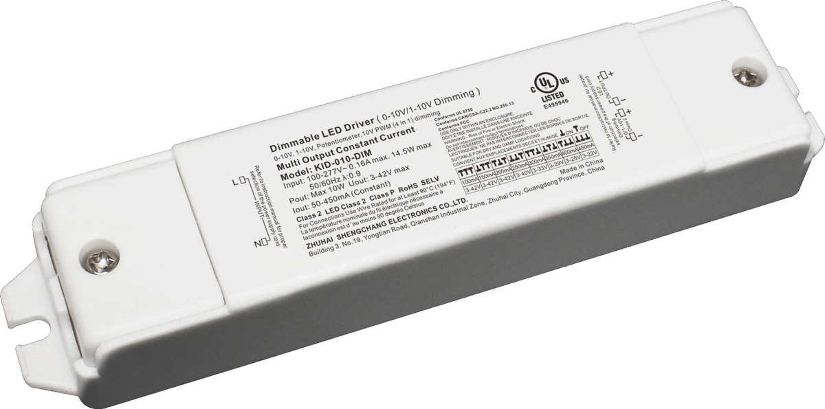 KID-010-DIM 10W 0/1-10V Constant Current LED Driver IP20