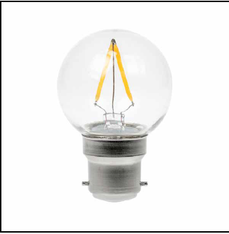 2W Clear Polycarbonate Golf Balls 160Lm Dimmable Warm White Fully Dimmable , Please select ES or BC