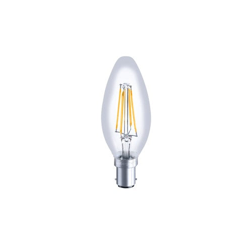 Integral LED Omni Filament Candle Bulb B15 470Lm 3.4W 2700K Dimmable 330 Beam Clear Full Glass - ILCANDB15D051