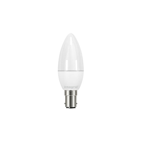 Integral LED Candle Bulb B15 470Lm 4.2W 2700K Non-Dimm 240 Beam Frosted Integral - ILCANDB15NC014