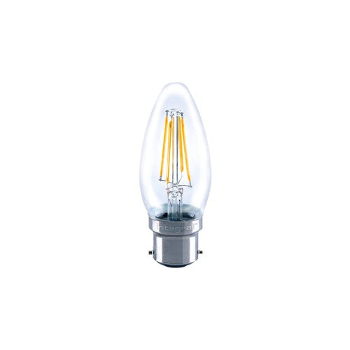 Integral LED Omni Filament Candle Bulb B22 470Lm 4.2W 2700K Non-Dimm 320 Beam Clear Integral - ILCANDB22NC035
