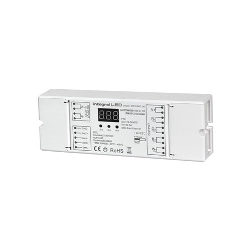 Integral LED Dmx 512 Decoder 12-36Vdc Constant Voltage 384W(12V) And 768W(24V) And 1152W(36V) Integral - ILCTDMX001