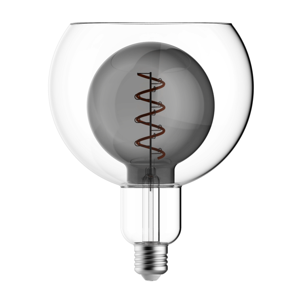 Crompton 21983 LED Decorative Nucleus Globe G125 Smoke 4.5W 1800K ES-E27