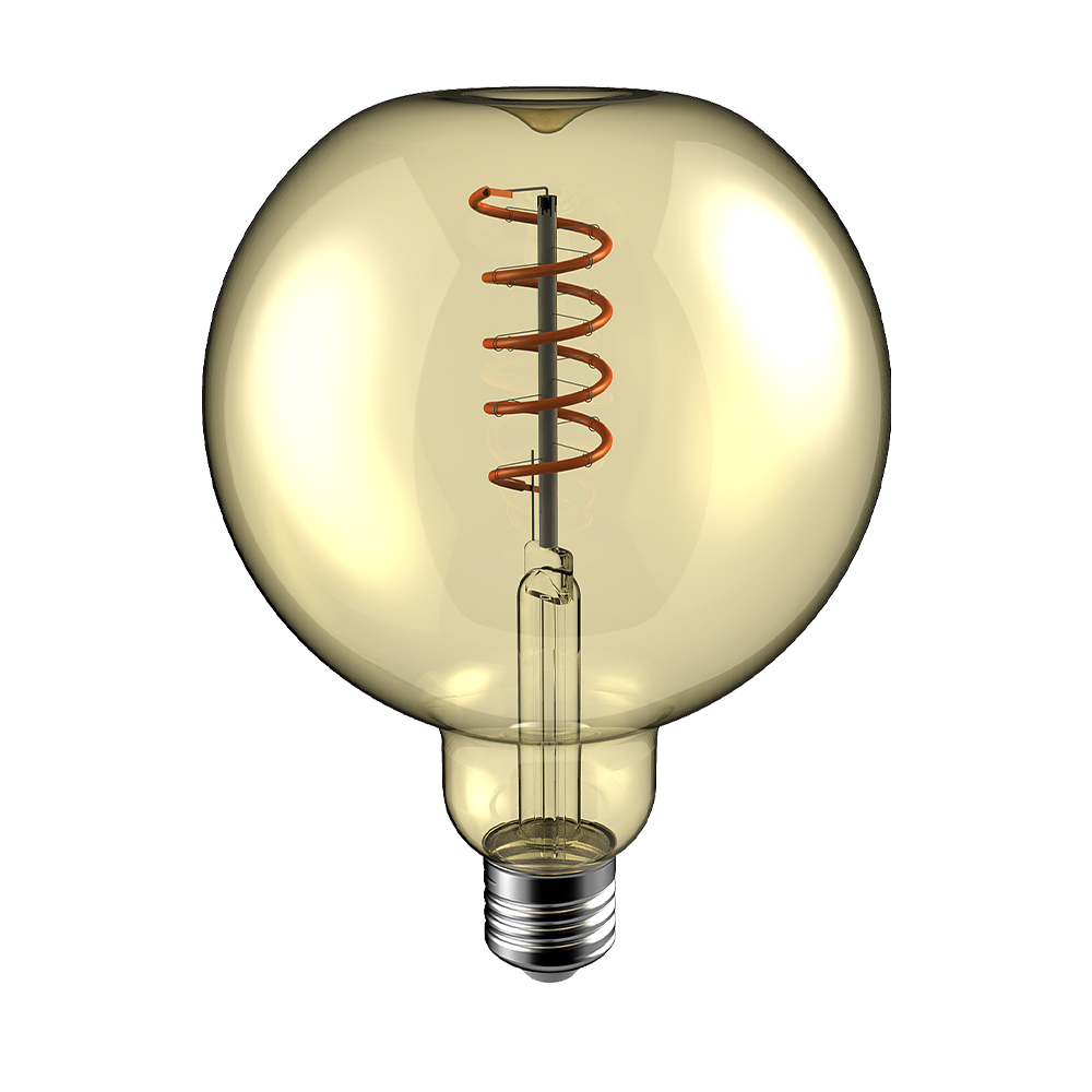 Crompton 22027 LED Decorative Aureum Globe G125 Golden 4W 1800K ES-E27