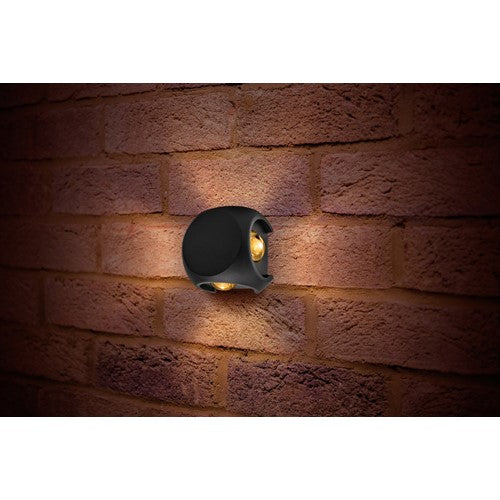 Integral LED Outdoor Decorative Wall Light Crosscube Ip54 360Lm 8W 3000K 4 Way Light Dark Grey Integral - ILDEB035